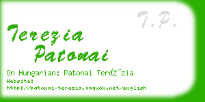 terezia patonai business card